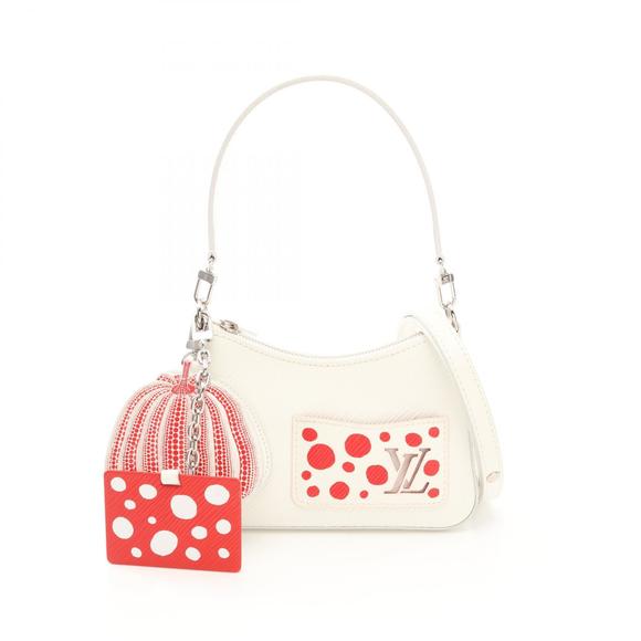 Louis Vuitton Malellini Epi Leather Handbag White Red - Picture 1 of 7